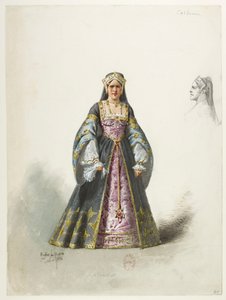 Saint-Saëns - Henry VIII - Maquettes de costumes - Lacoste - 61. Catherine